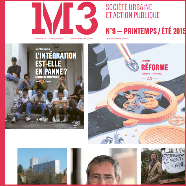 Extrait de la couverture de la revue "M3 Société urbaine et action publique - N°9"